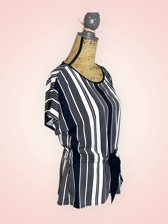 🌻 Laura Striped Drawstring Top #566 - Picture 3 of 11